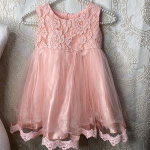 Pedal pink girls dress